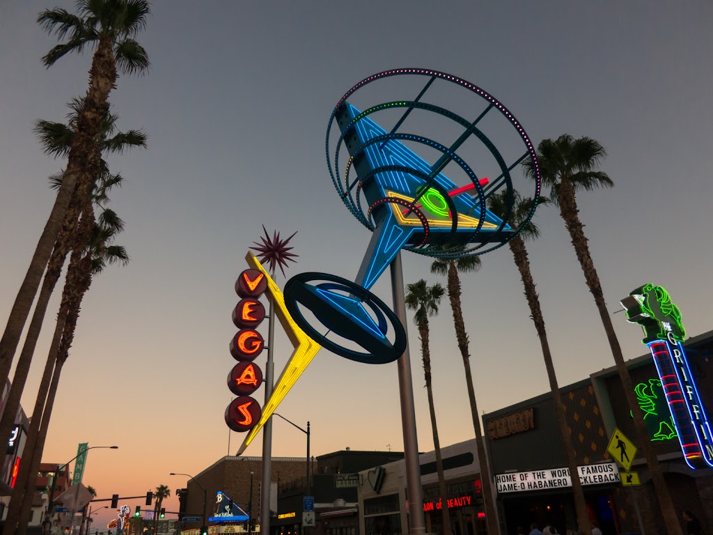 Three amusements on the stratosphere tower pod.