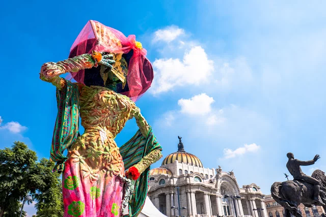La Calavera Catrina Mexico City Day of Dead Parade 15
