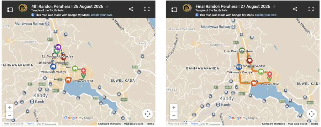 kandy esala perahera route